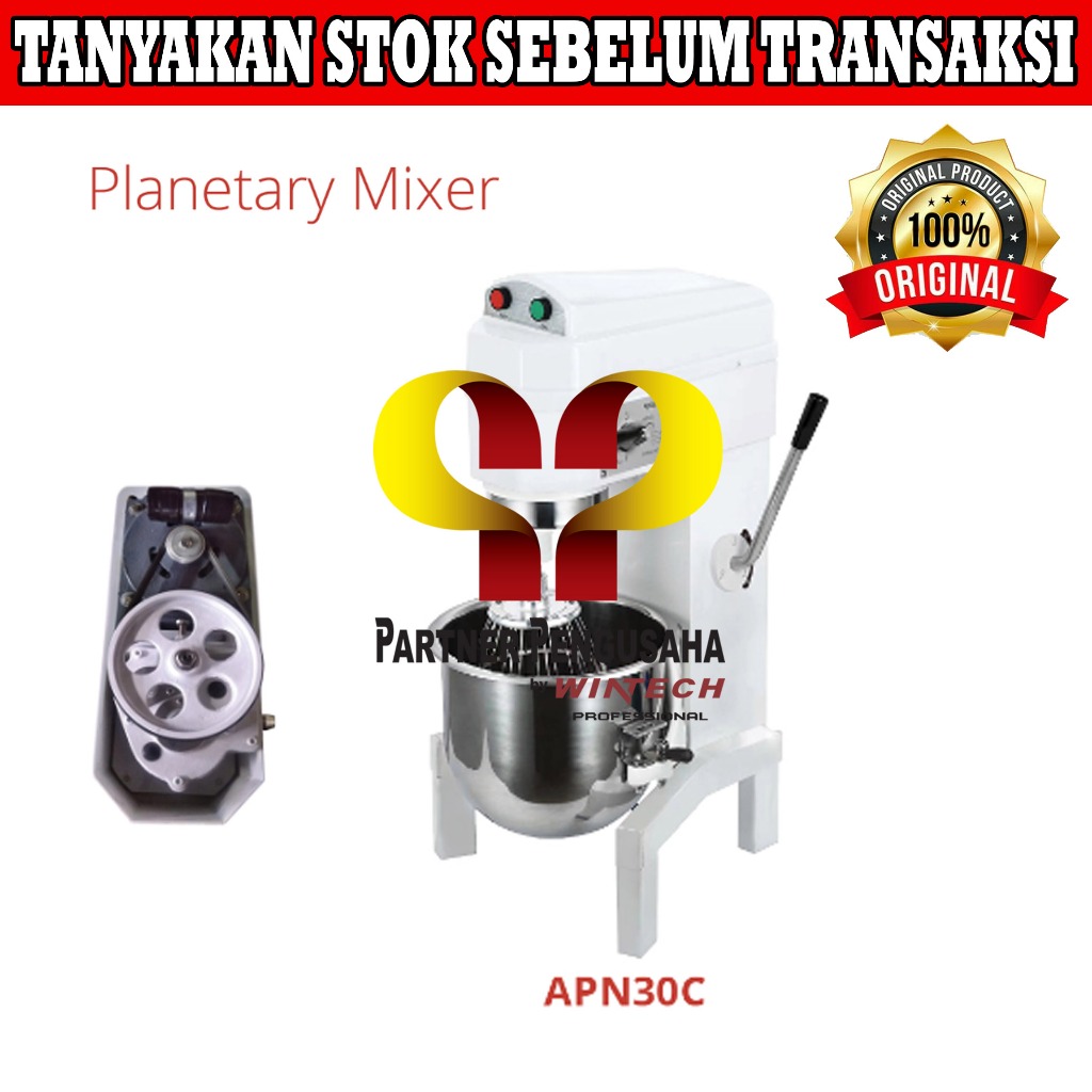 Getra APN30C Planetary Mixer / Mixer Roti & Kue Planetary Tanpa Cover