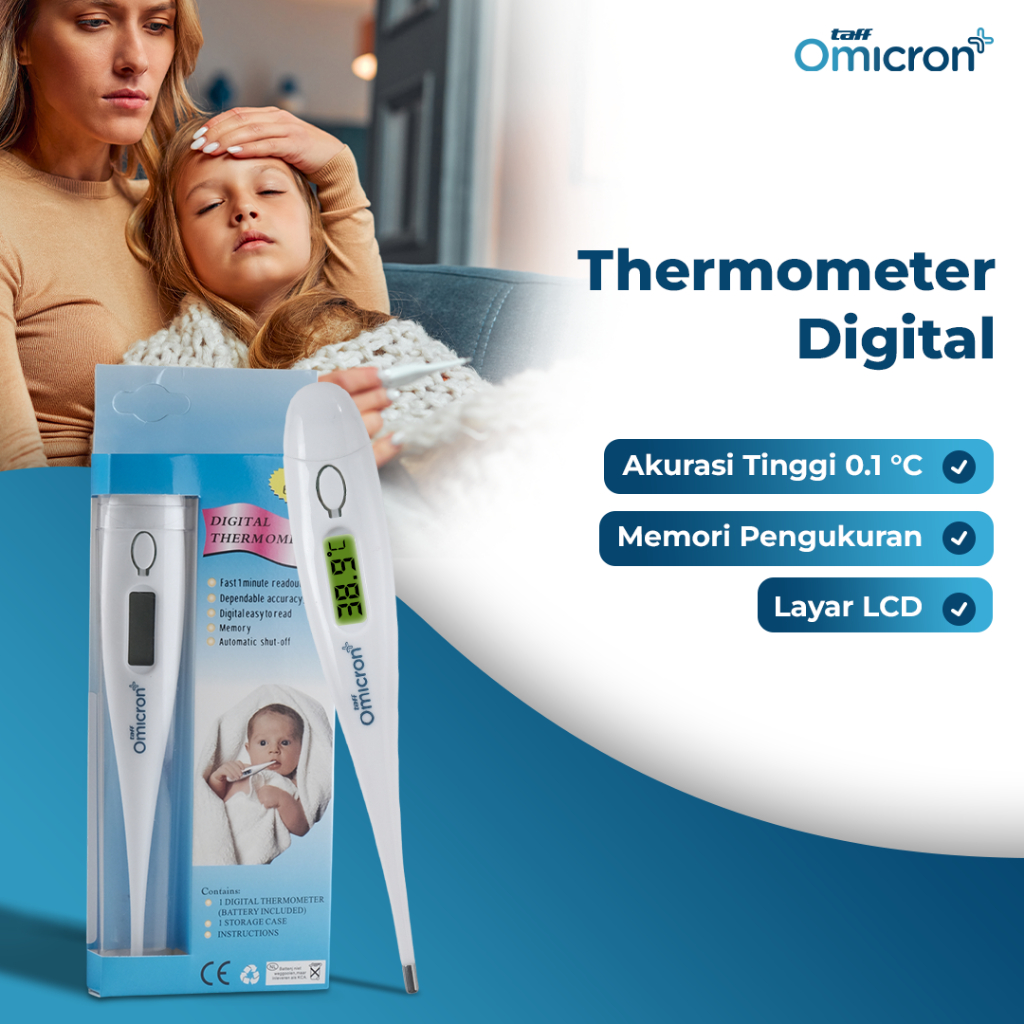 Pengukur Suhu Badan Thermometer Digital Alat Pengukur Suhu Badan