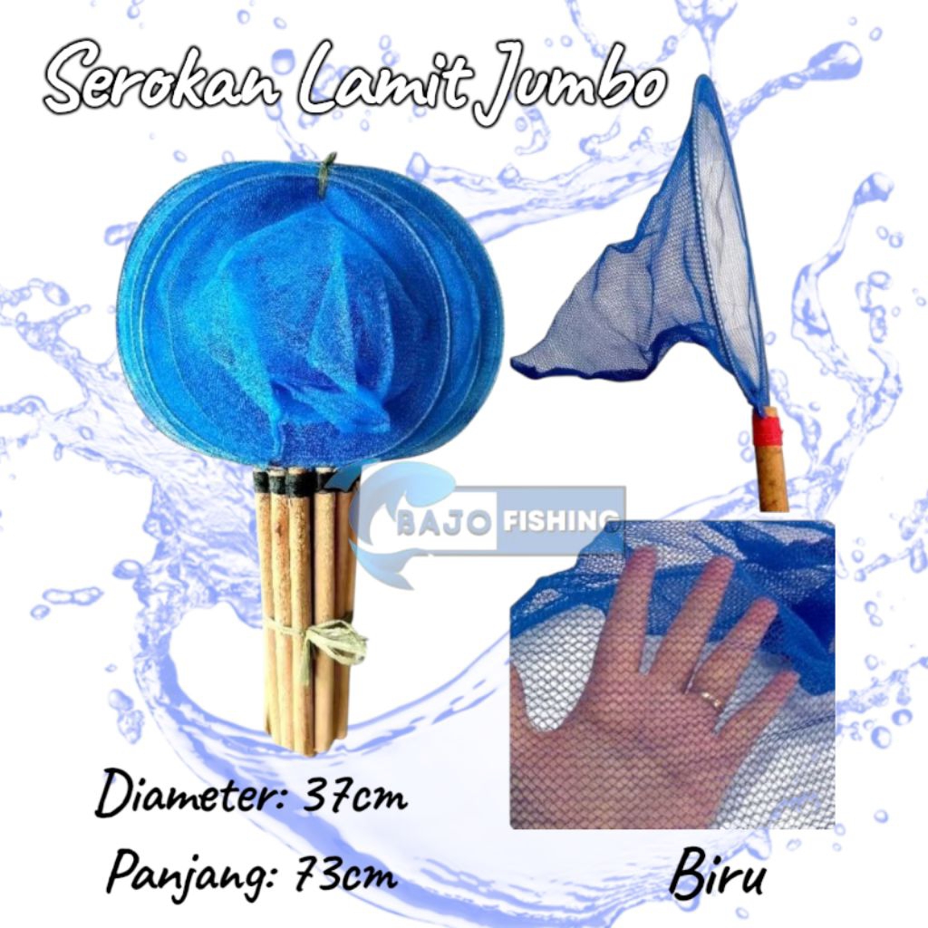 Serokan Ikan Udang Besar Lamit Polynet Jumbo Biru