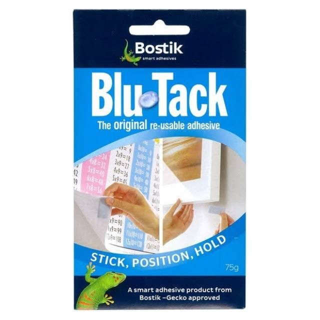 BOSTIK Blu Tack Reusable Adhesive 75gr - Lem Tembok Dinding Serbaguna Rekat Strong Wall Glue Poster