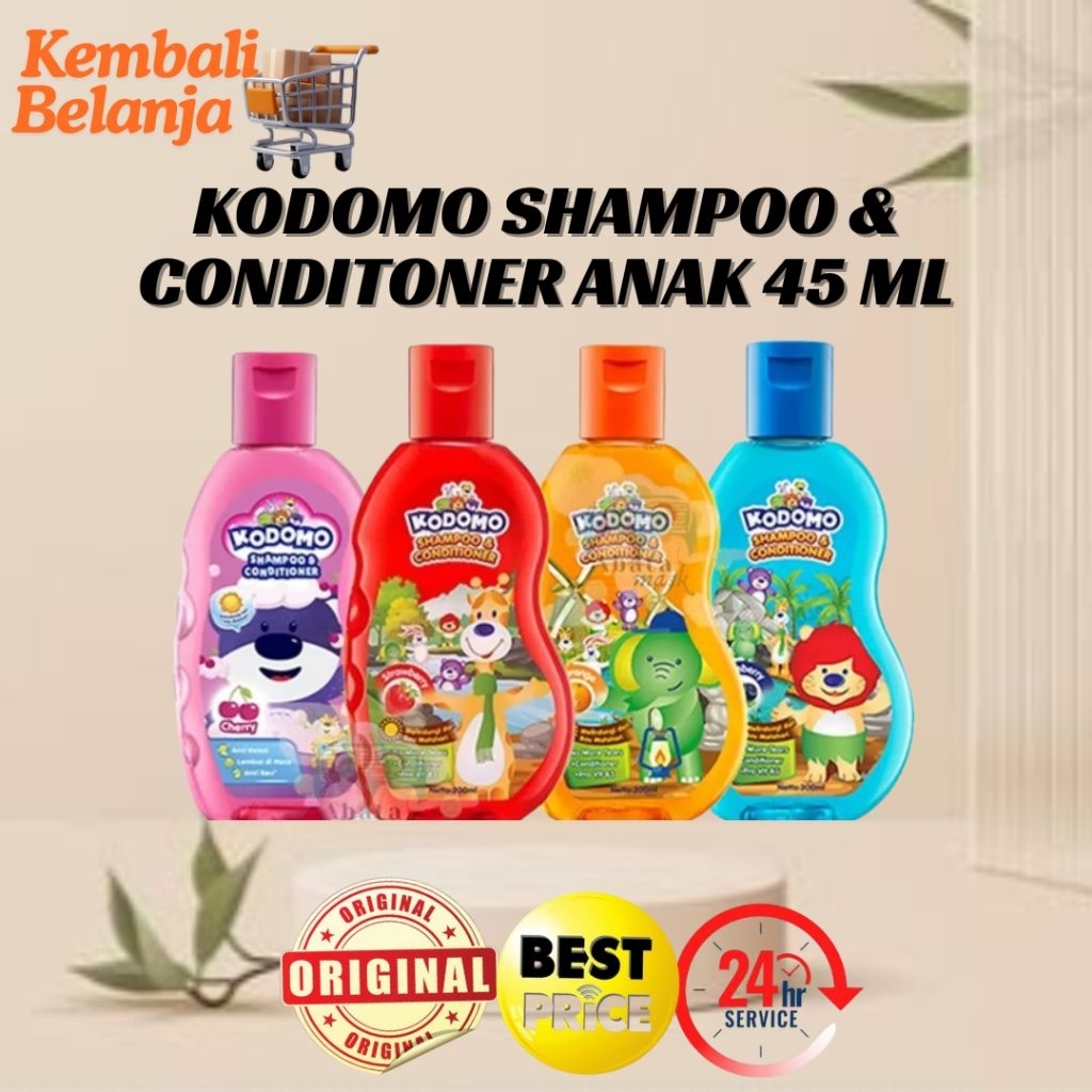 Kodomo Shampoo & Conditioner Anak 45 Ml/ Shampo Anak Kodomo/ Shampoo Kodomo/ Shampoo Anak/ Shampoo A