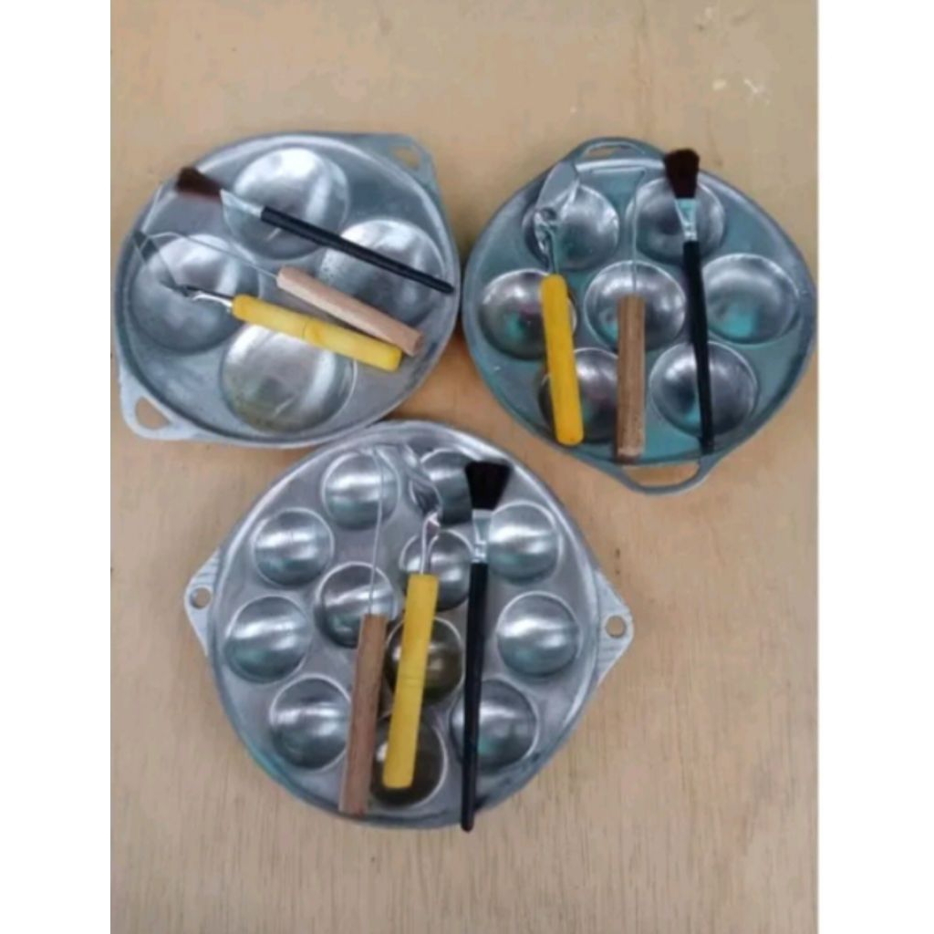 cetakan martabak telur congkel mini maklor lubang 12,7,4+Sutil +Mita+ kuas