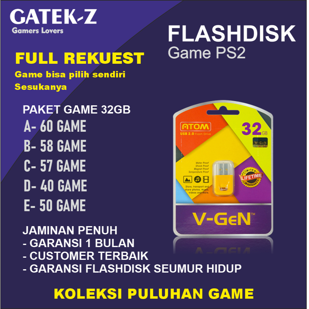 Flashdisk Game PS2 Full Game Lebih Awet