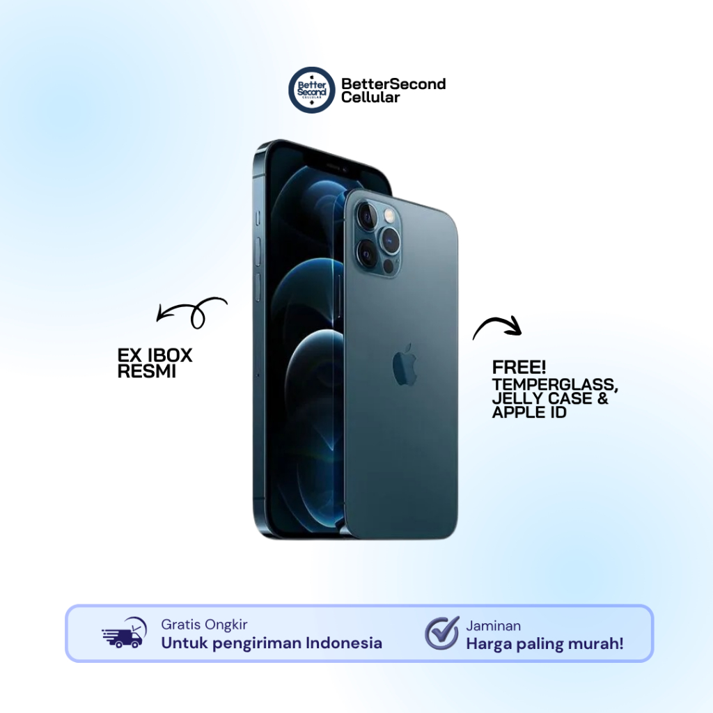 iPhone 12 Pro Second 128Gb 256Gb 512Gb Fullset Original Garansi Resmi iBox & Beacukai