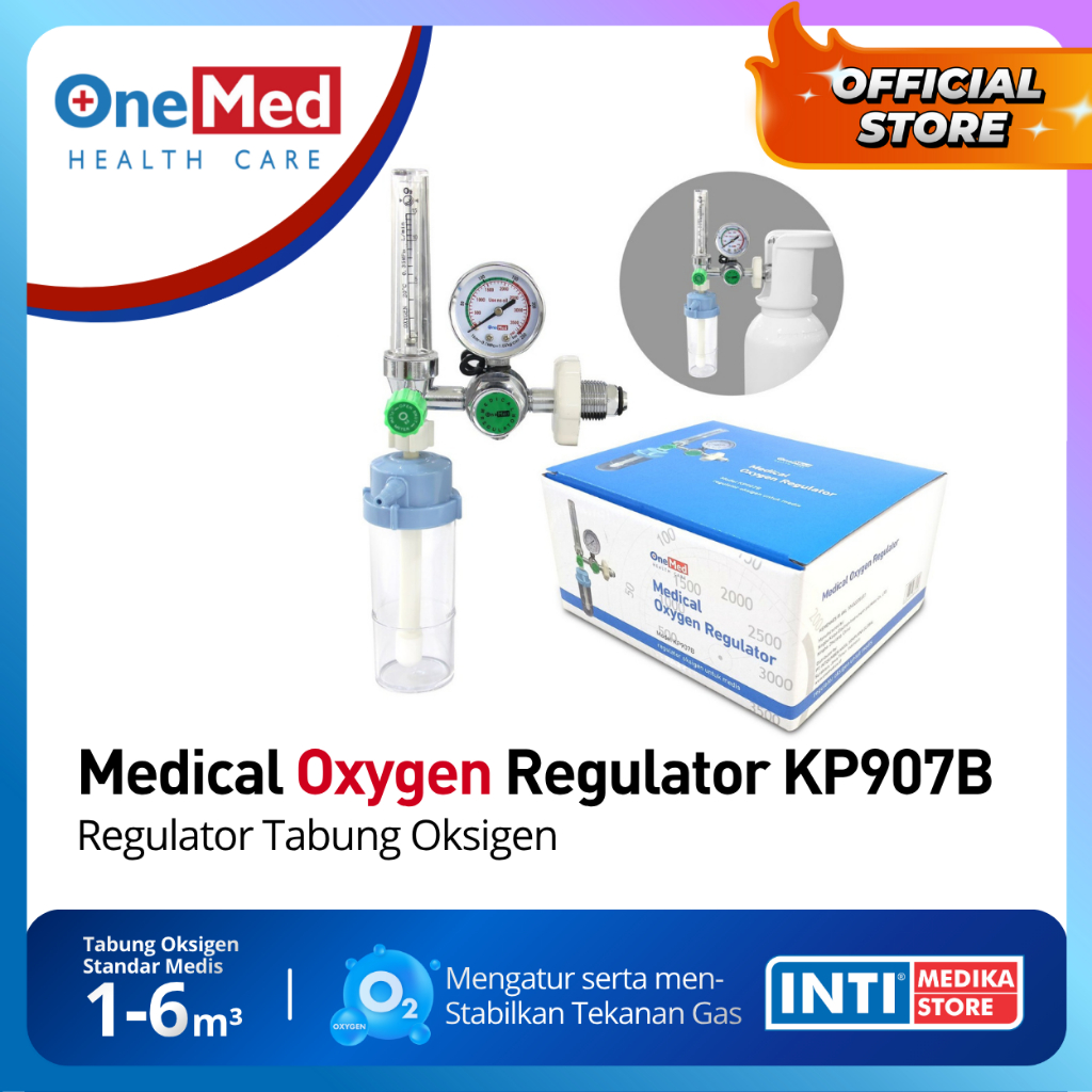 ONEMED - Medical Oxygen Regulator KP907B | Regulator Tabung Oksigen Medis KP 907 B