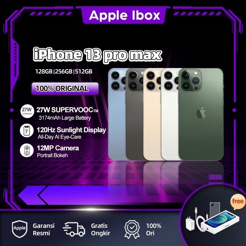 BC iPhone 13 Pro MAX 128GB 256GB IMEI Terdaftar 100%ORI Fulset Kondisi Perfect Garansi 3 bln