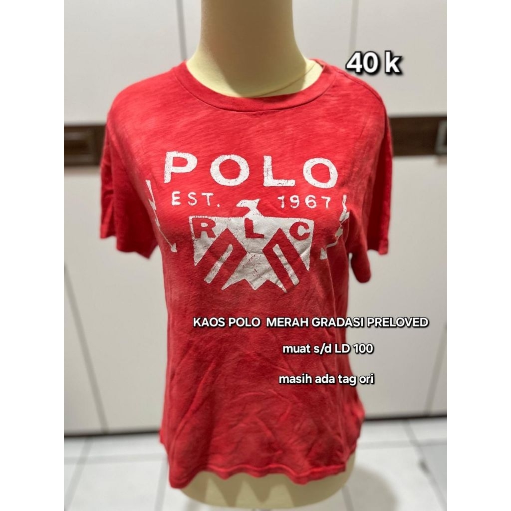 KAOS POLO MERAH GRADASI