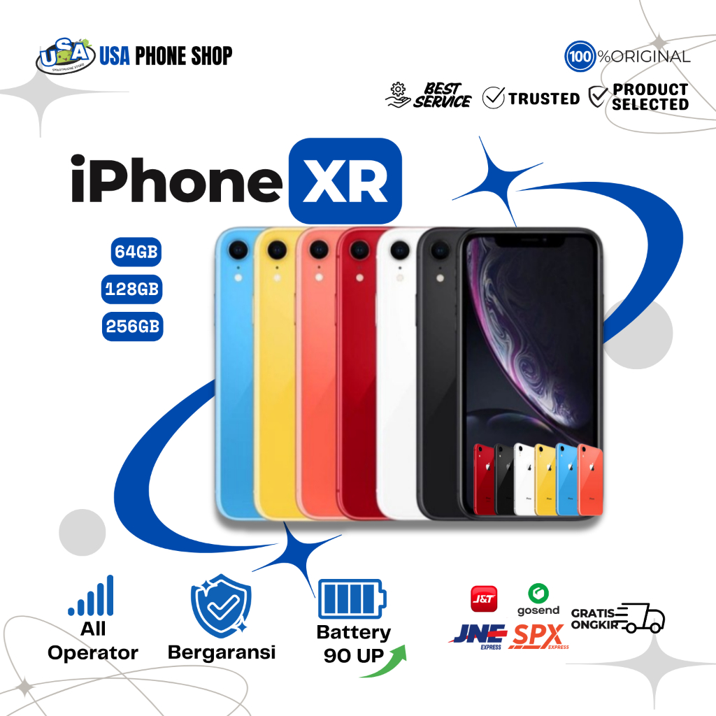iPhone XR Secondhand 100% Ibox Bergaransi iPhone Fullset All Operator 64GB 128GB 256GB