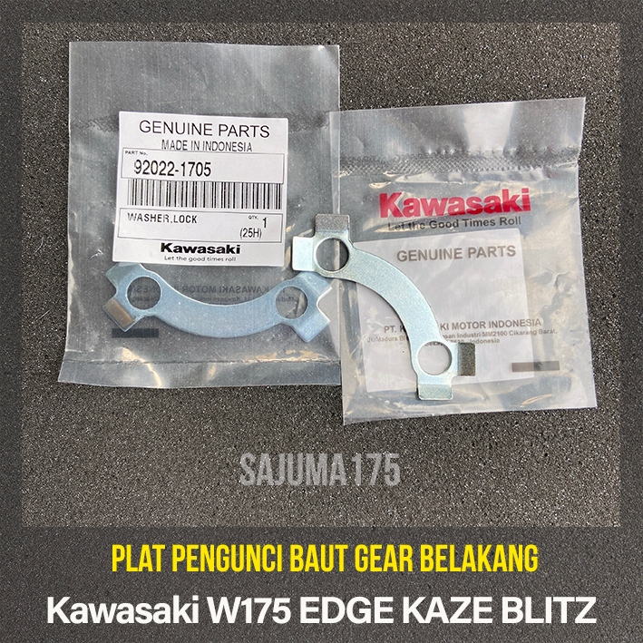 Plat Pengunci Baut Gear Belakang Kawasaki W175 Kaze Edge Blitz ZX130 KSR pro