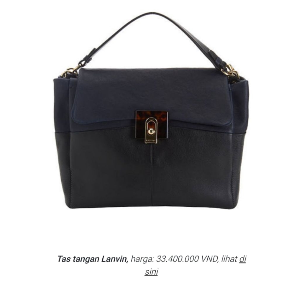 TAS ORI LANVIN PRELOVED YA JUAL MURCE