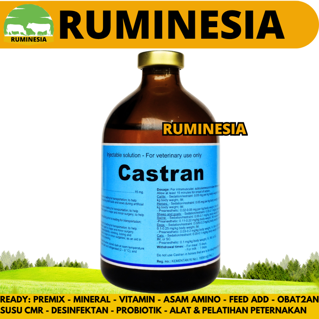 CASTRAN 100ML INTERCHEMIE - Anastesi untuk Hewan dan Sedasi Premedikasi Penenang Hewan