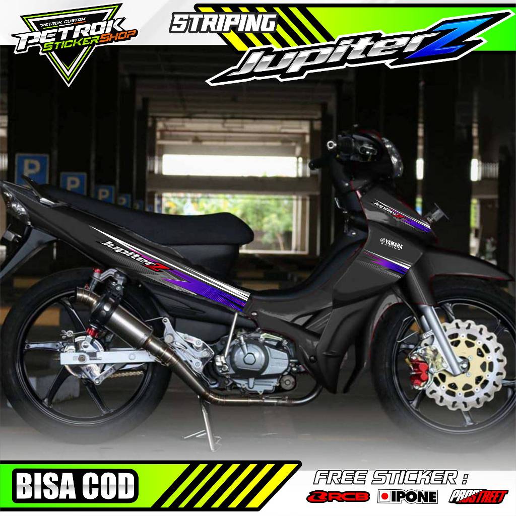 STRIPING VARIASI YAMAHA JUPITER Z BURHAN SIMPLE ABSTRAK / STICKER LIST VARIASI MOTOR JUPITER Z BURHA