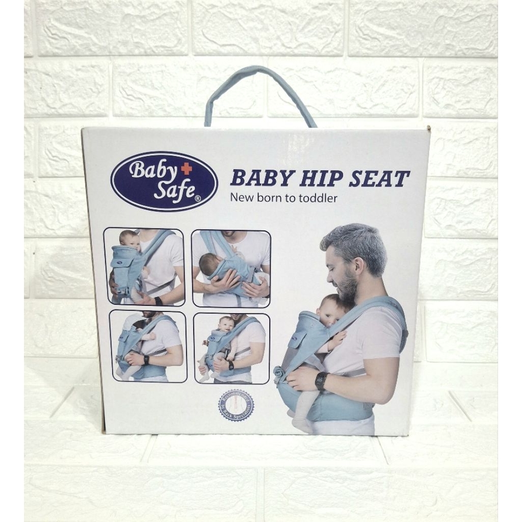 Gendongan Bayi Depan / Baby Hip Seat BABY SAFE Biru