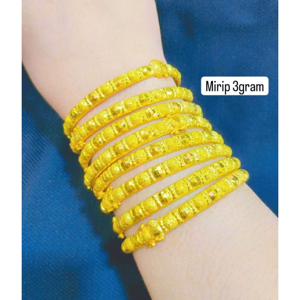 GELANG KRONCONG MIRIP 3 GRAM LAPIS EMAS 24K
