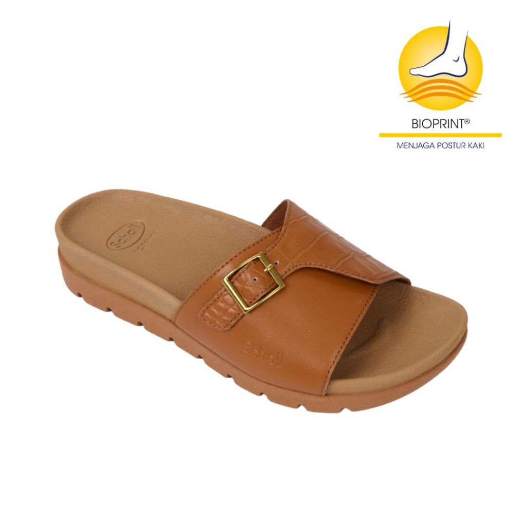 Scholl Amelia Brown Sandal Wanita