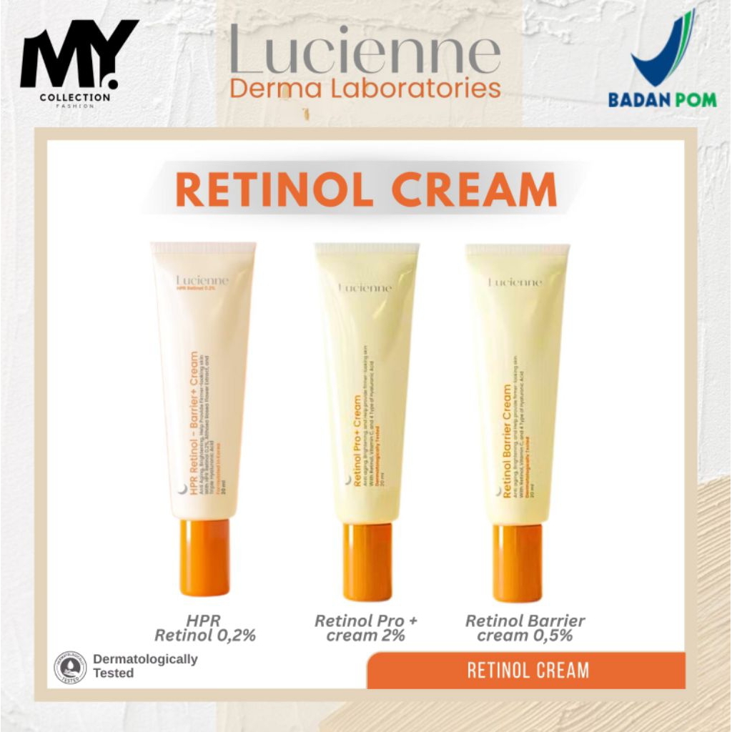 [READY SIAP KIRIM] LUCIENNE Retinol Pro + Cream 2% | LUCIENNE Retinol Berrier Cream 0.5%