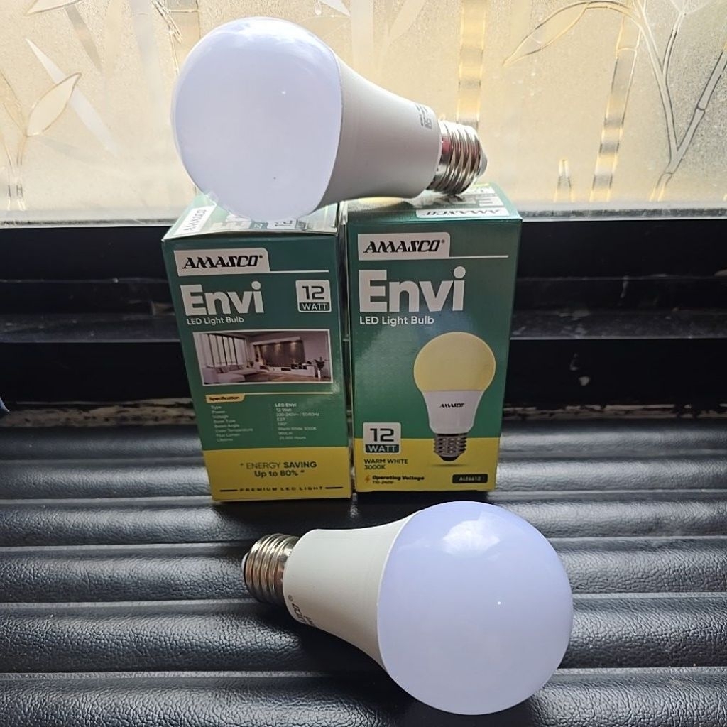 LAMPU LED BULB WARNA KUNING 12WATT / LAMPU LED BOHLAM WARNA KUNING 12W AMASCO