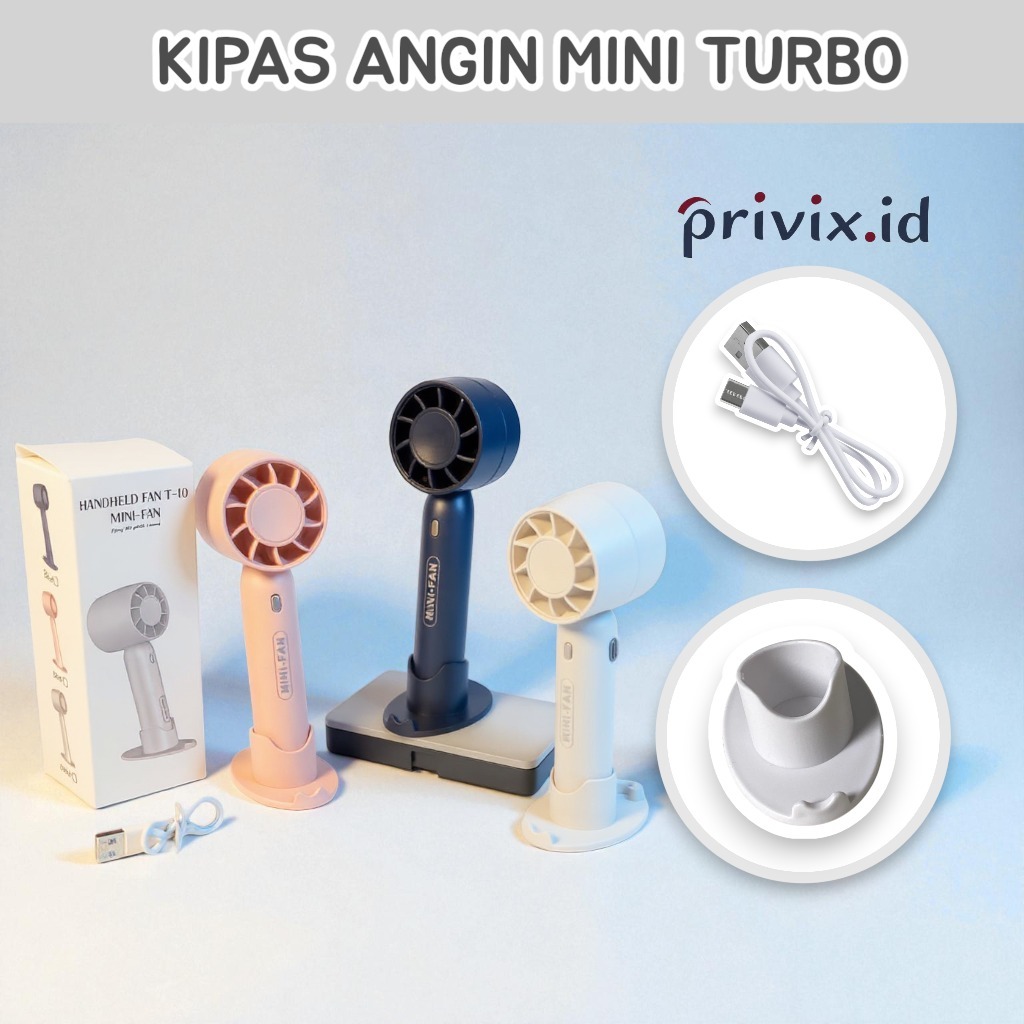 Kipas Angin Mini Turbo Cas USB / Kipas Angin Turbo Tahan Lama / Mini Fan Genggam Angin Kencang
