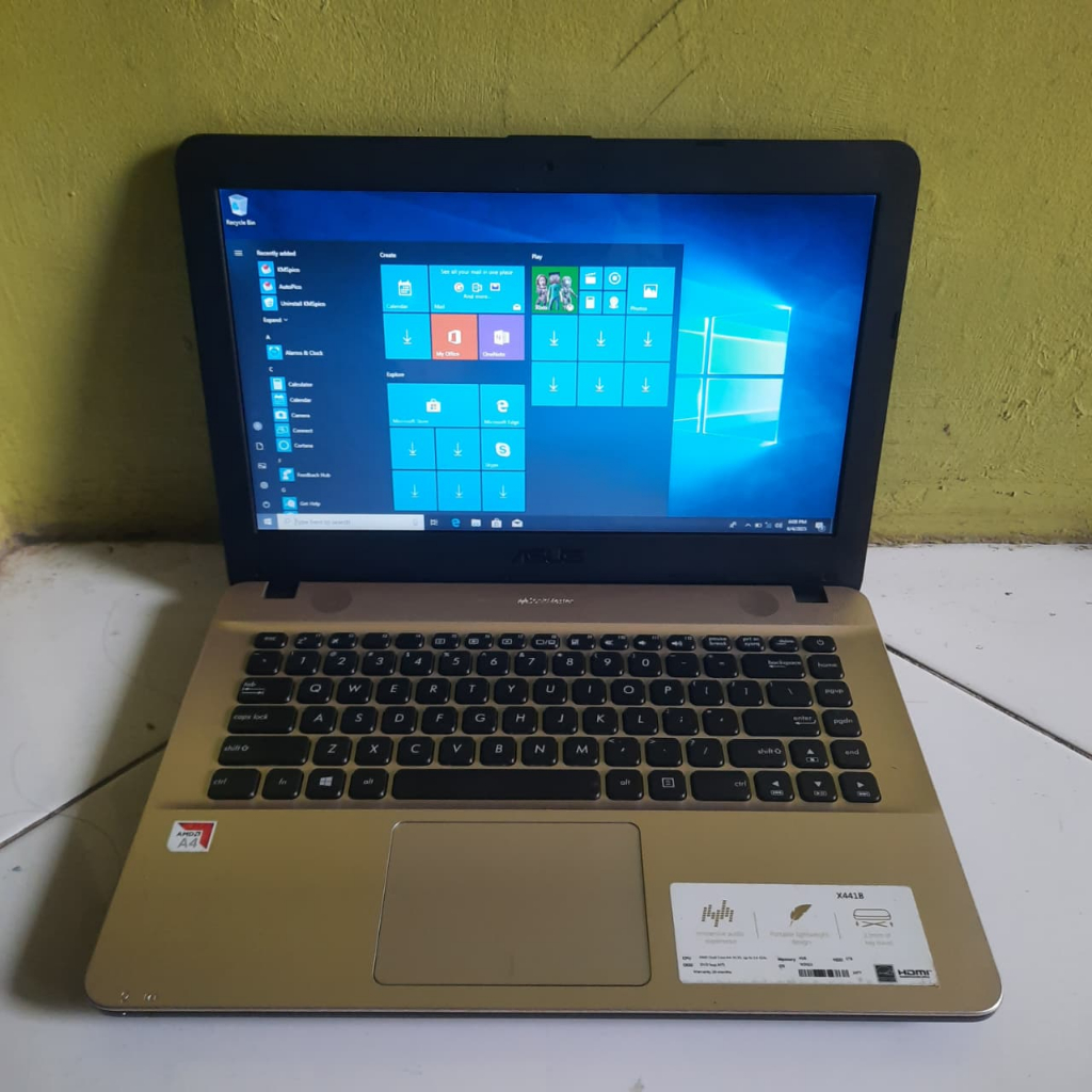 LAPTOP ASUS X441B X441BA AMD A4 9125 RAM 4GB HDD 500GB SECOND