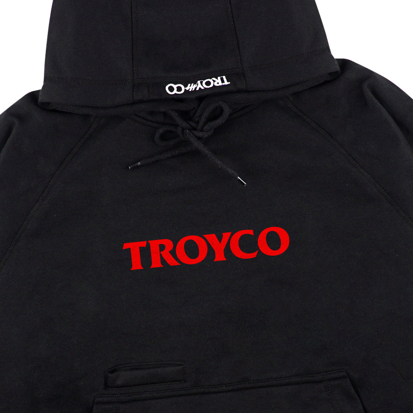 Troy Company Boxy Arm Pocket Hoodie Agwyp - Hoodie Boxy Hitam BAPH 3399