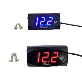 Voltmeter Aki Motor LED Biru Merah Voltmeter Aki Motor LED Biru Merah Universal