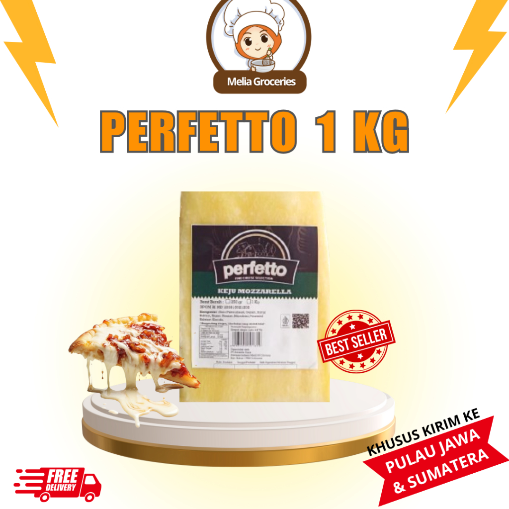 Keju Mozarella Perfetto 1kg / Mozzarella Cheese perfetto 1kg