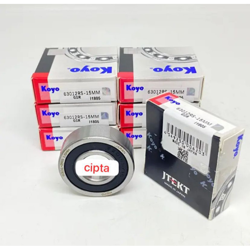 BEARING 6301 2RS -15MM KOYO BEARING 6301 15MM KOYO TUTUP KARET