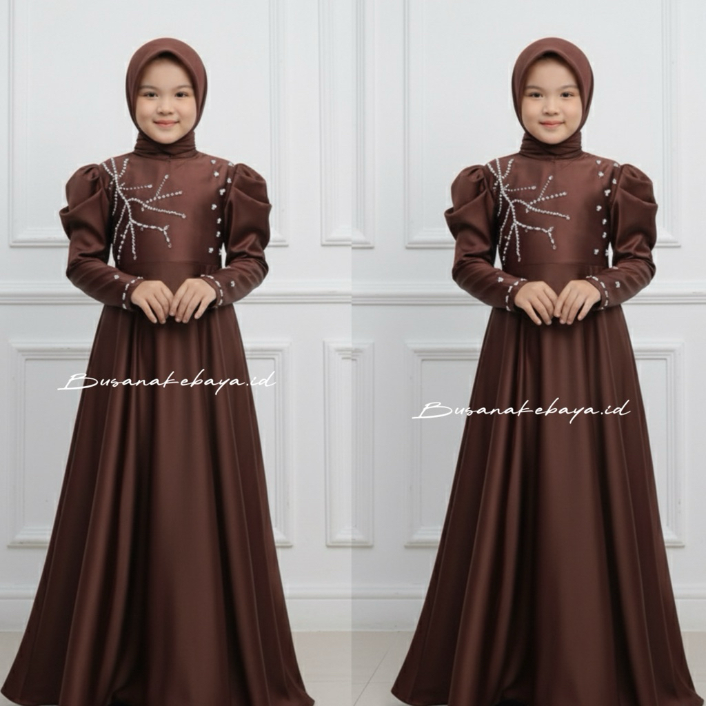 Ghaniaa Dress Payung Kondangan Anak Gaun Pesta Simple & Elegan