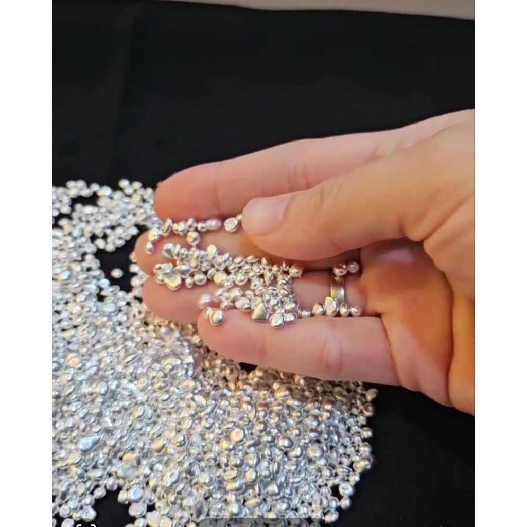 Perak Granule Murni 99,9% Berat 100 gr - Perak Butiran Murni 99,9% Berat 100 gr