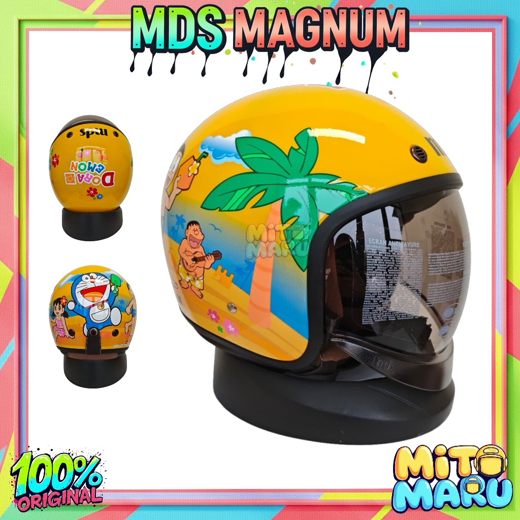 HELM MDS MAGNUM DORAEMON SUMMER YELLOW ORIGINAL