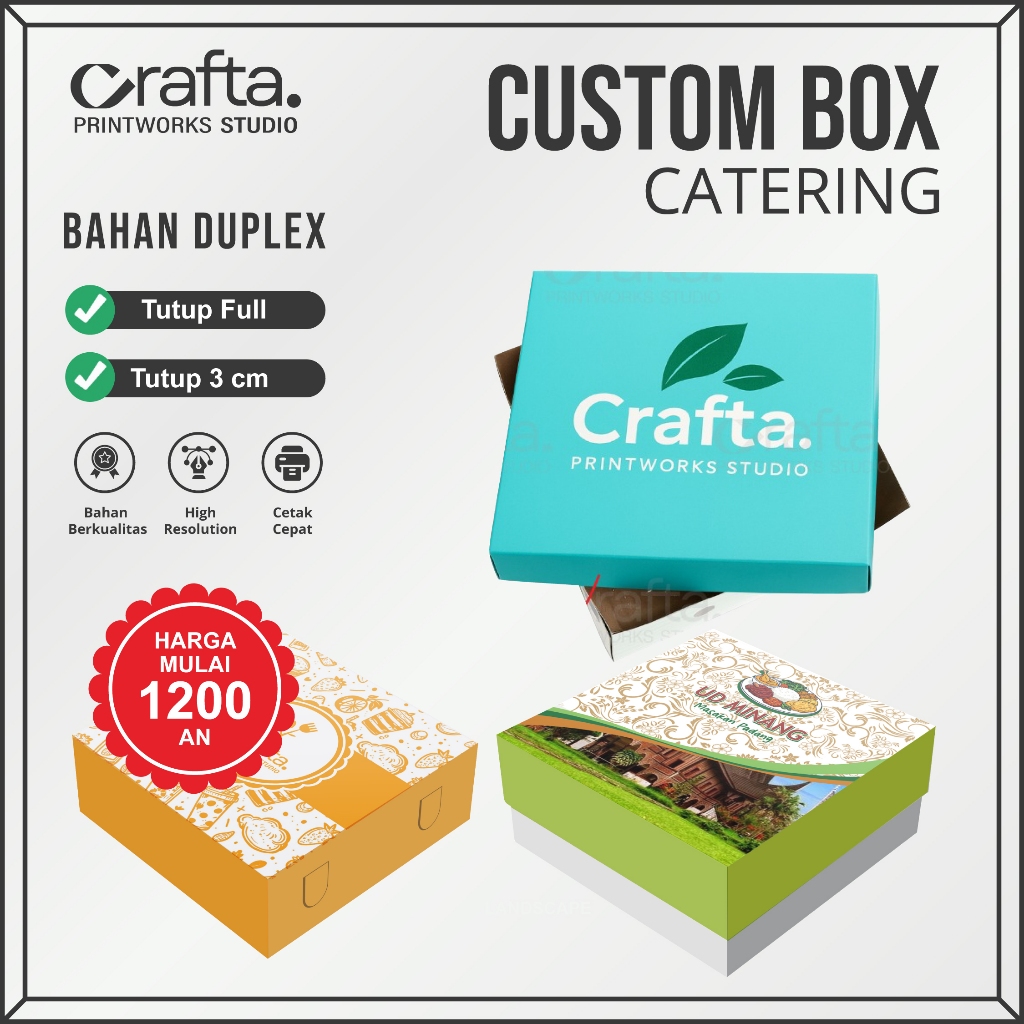 custom box catering kustom box nasi bahan DUPLEX full print