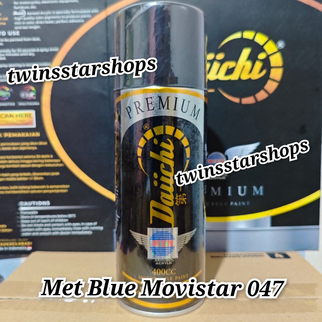Pilok Pylox Pilox Cat Daiichi Daichi Met Blue Movistar 047 Biru Tua Metalik Glossy Mengkilap 400Cc
