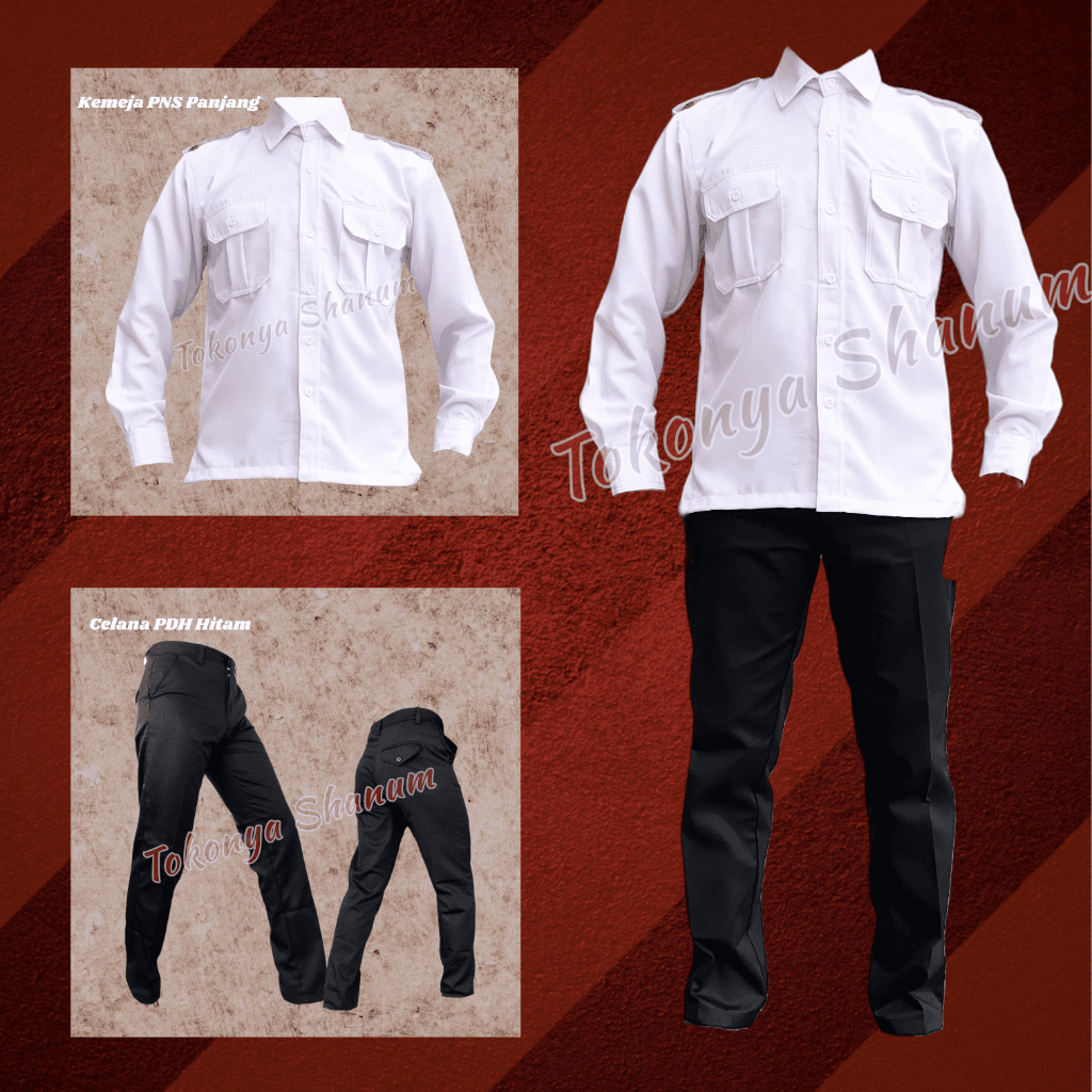 Promo Murah Baju Panjang ASN Putih Pria - Baju Dinas ASN Bahan Hightwist