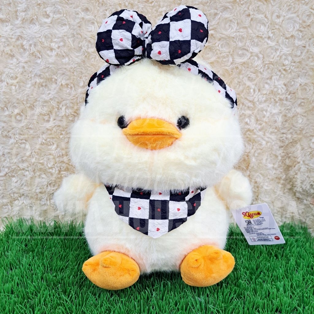 Boneka Bebek Bando Kotak Kotak Boneka Std Duck Chubby