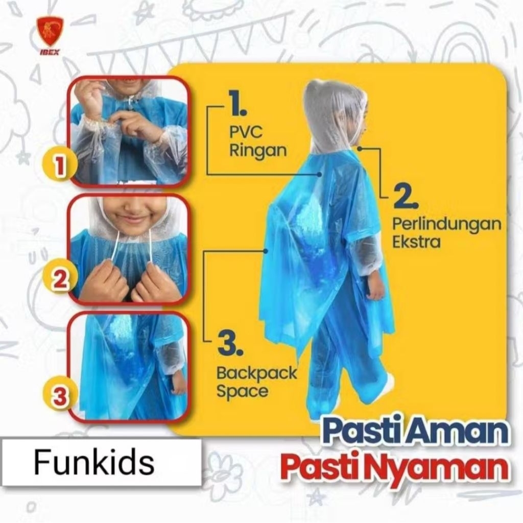 Jas hujan Anak | Jas hujan anak sekolah | Jas hujan Ransel