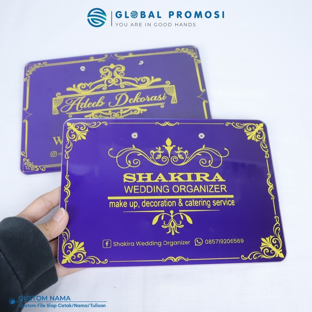 TANPA PO Cue Card MC Akrilik Custom Mc Card Event Ulang Tahun Pernikahan