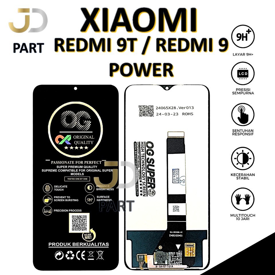 LCD TOUCHSCREEN XIAOMI REDMI 9T / REDMI 9 POWER COMPLETE ORIGINAL 100% FULLSET