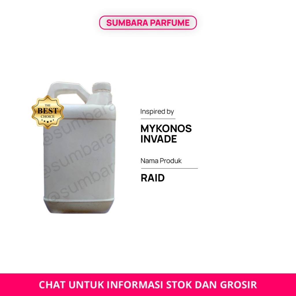 JUAL BIBIT PARFUM ASLI - RAID - MYKONOS INVADE - REPACK - SUMBARA PARFUM