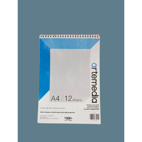Artemedia A5 Watercolor Book 200GSM 12 Sheets