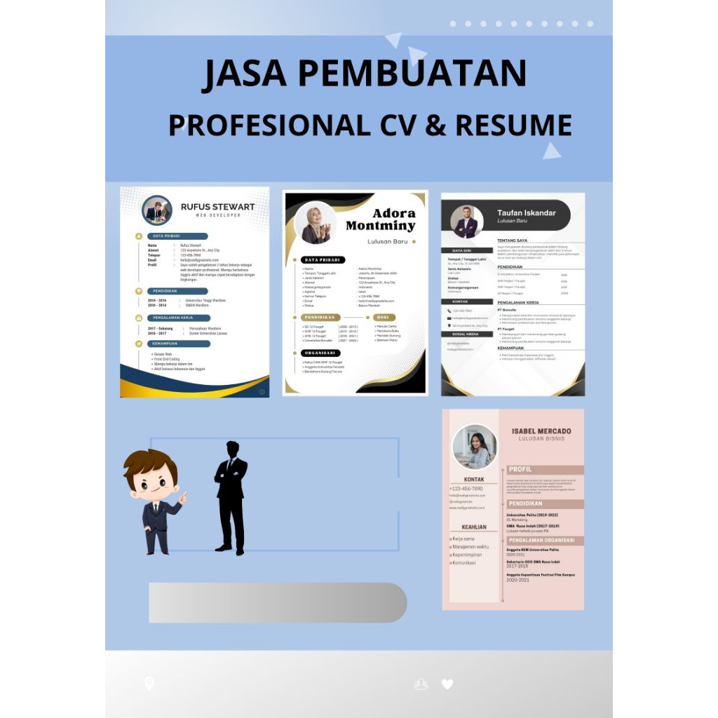 JASA PEMBUATAN CV | DESAIN CV| JASA CV | SURAT LAMARAN KERJA