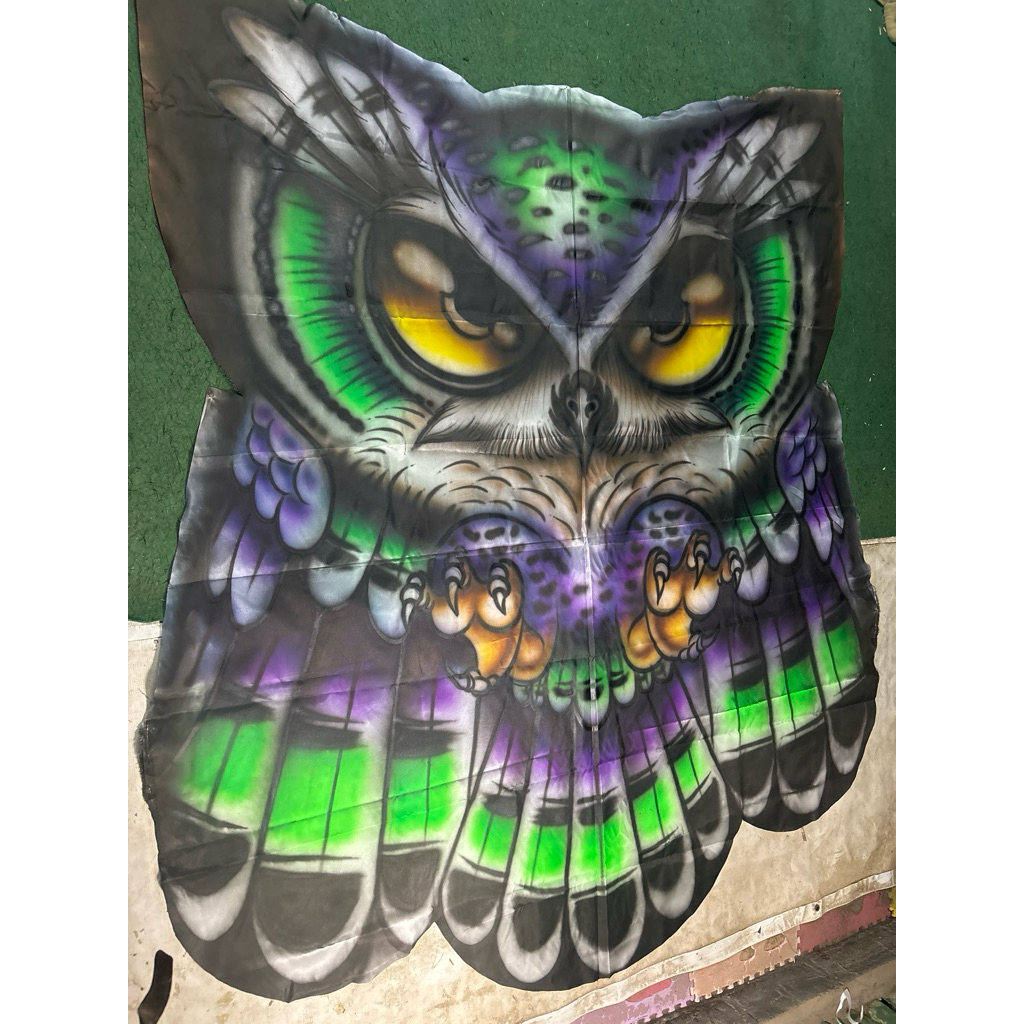 Kain Layangan Celepuk Airbrush Uk 150 x 175 cm