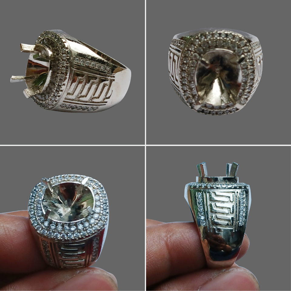 [20PCS] GROSIR RING CINCIN EMBAN ALPAKA SUPER MICRO SETTING
