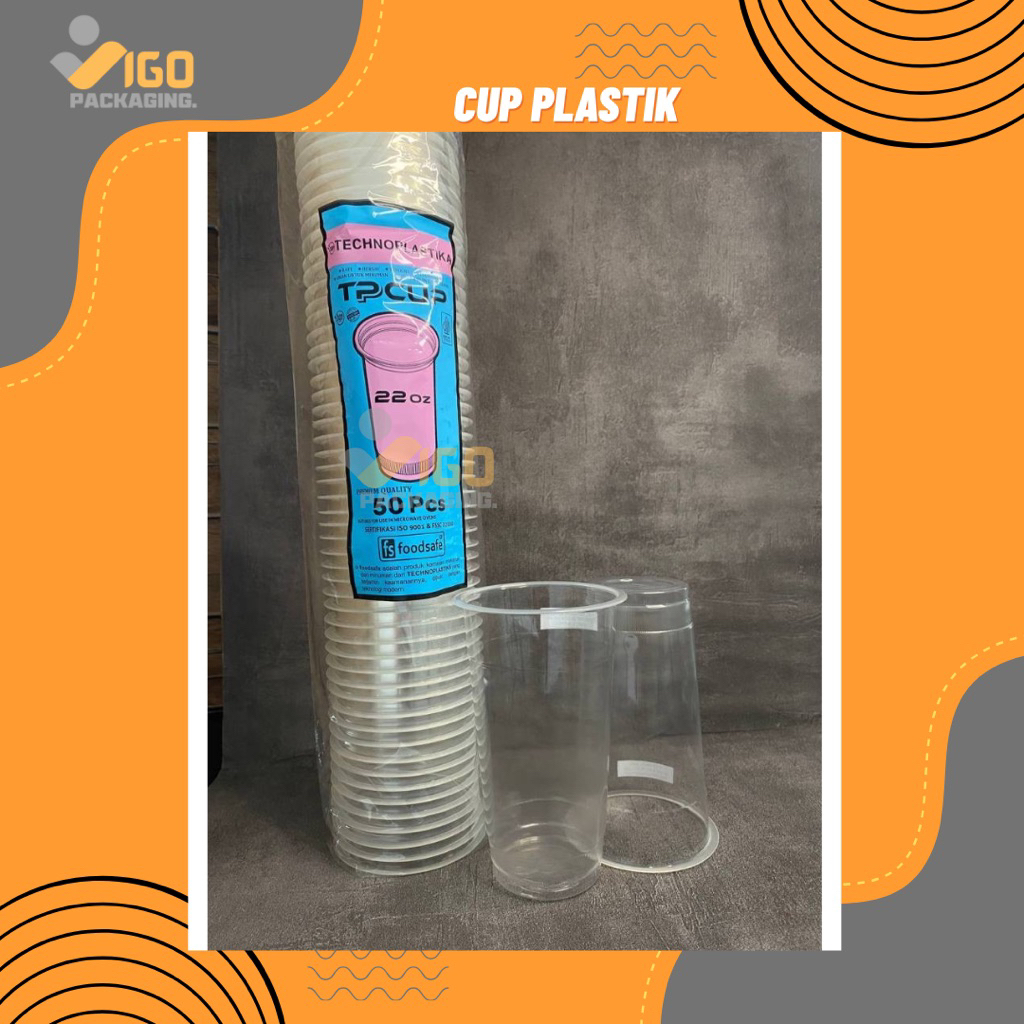 GELAS PLASTIK 22 OZ DATAR CUP PLASTIK