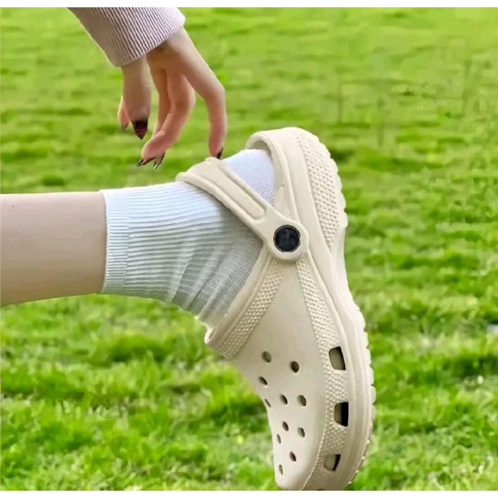 Sandal Baim Cross Pria Dewasa Sandal Crush Clog Tali Belakang Sandal Karet Kodok Cowok Kekinian