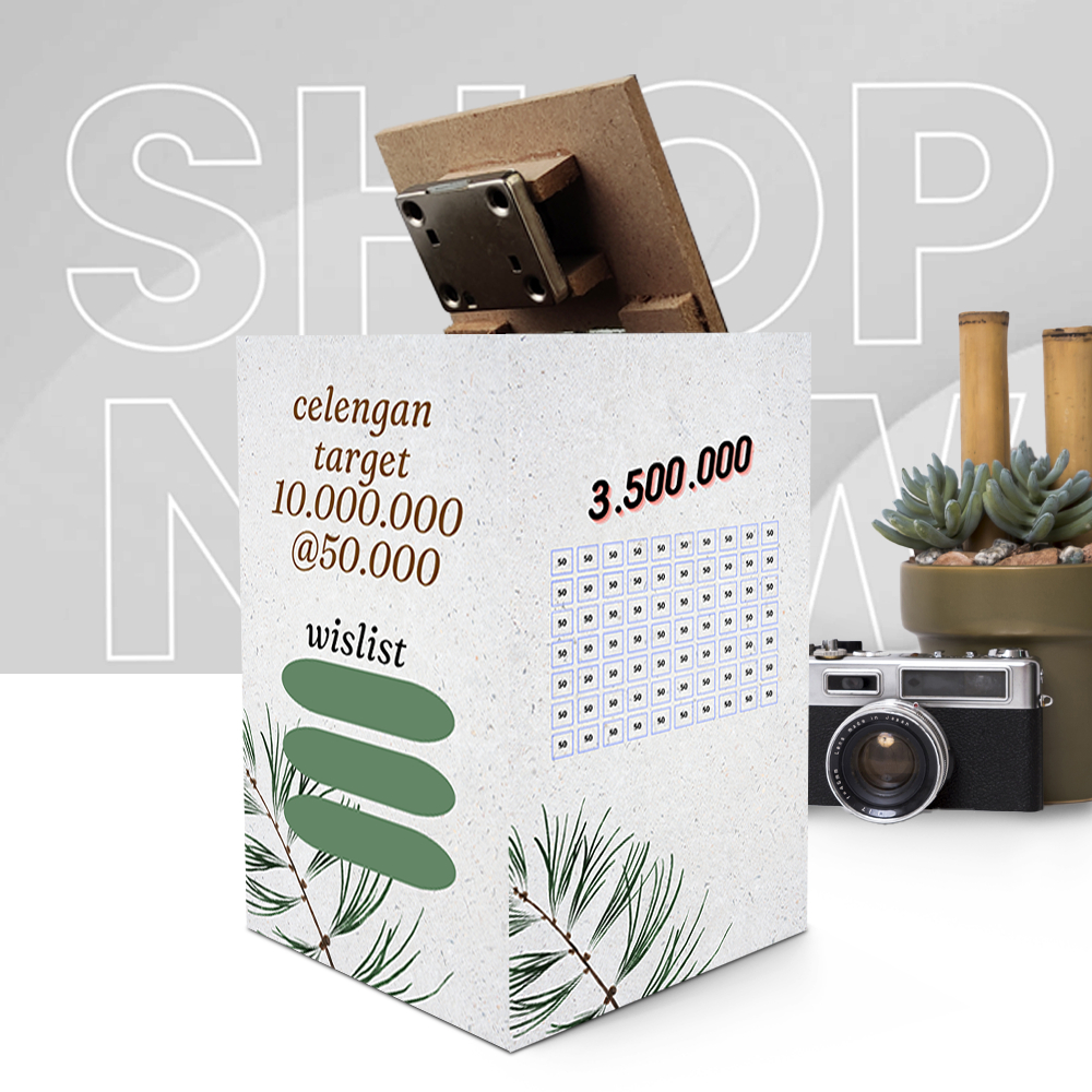 celengan target 10 juta pecahan 50k celengan buka tutup dengan kunci