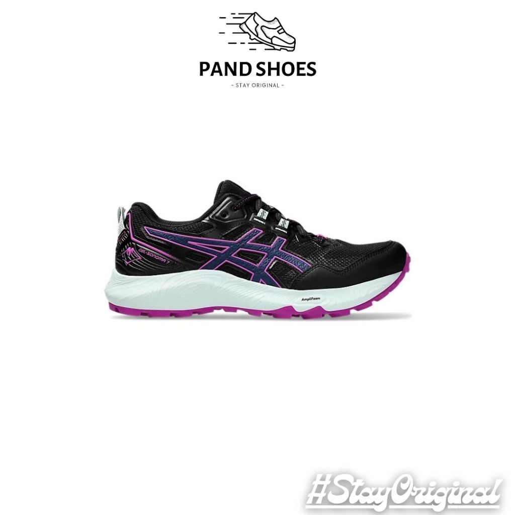 ASICS GEL SONOMA 7 BLACK/BLUE ESPANSE [1012B413-005] - SEPATU LARI TRAIL RUN TRACKING ORIGINAL RESMI