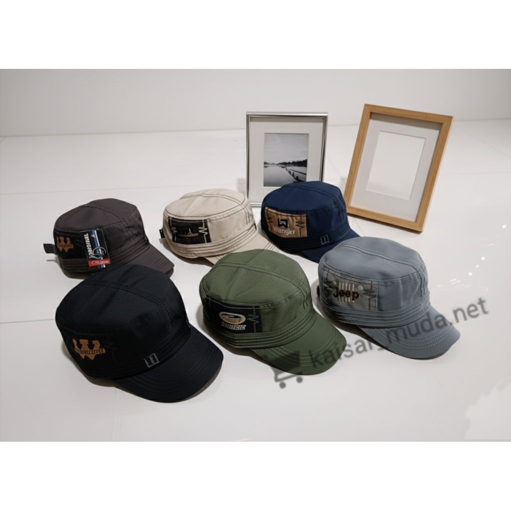 TOPI KOMANDO DISTRO / TOPI PRIA WANITA KOMANDO LOGO RANDOM JAHIT RANTAI