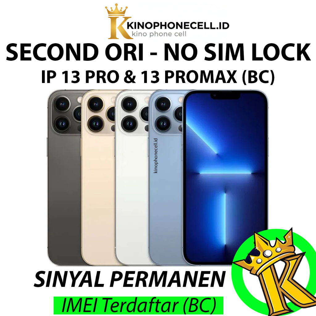 BC IP 13 Pro / 13 Pro Max Second Beacukai Promax BC Bekas 128GB 256GB kino phone cell