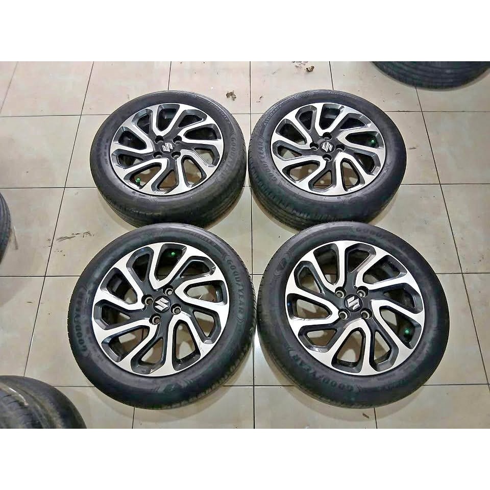 Velg Mobil Bekas Original Copotan STD BALENO R16X6 Baut 4 Pcd 4X100 ET50 + BAN GY(2023) 195 55 R16