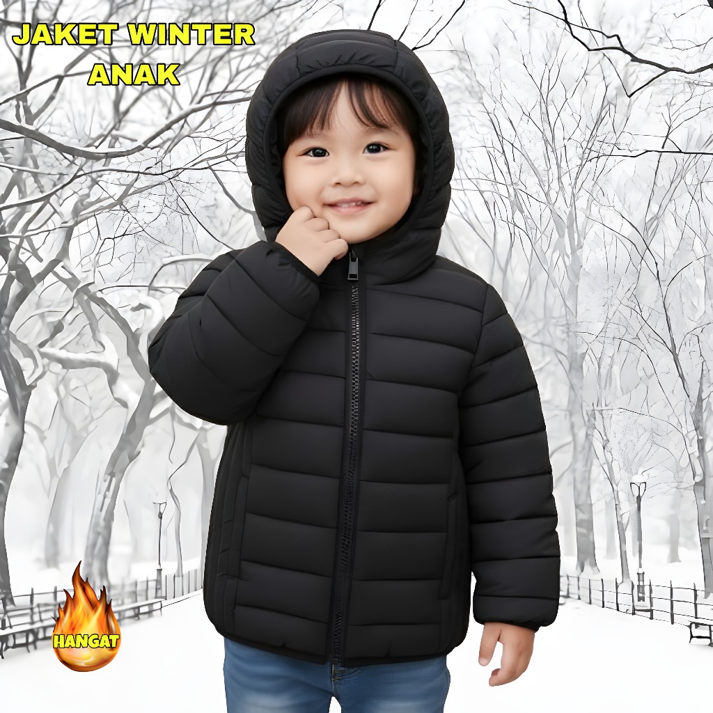 JAKET JACKET WINTER MUSIM DINGIN SALJU TEBAL HANGAT IMPORT ANAK UNISEX